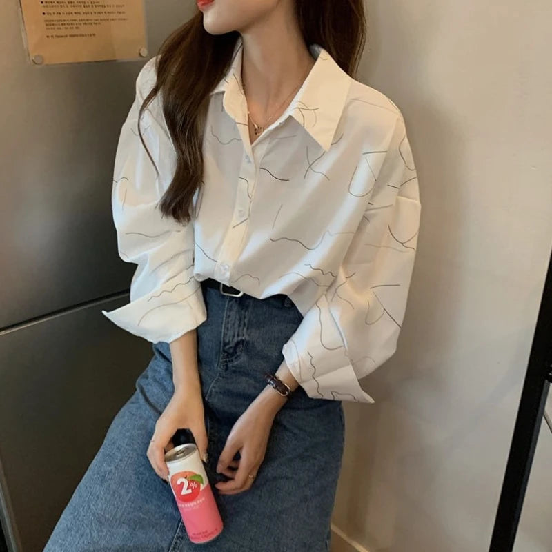 With Designs Shirts & Blouses for Women Pattern New 2025 Beautiful in Promotions Fashion Luxury Designer Pretty White Woman Top