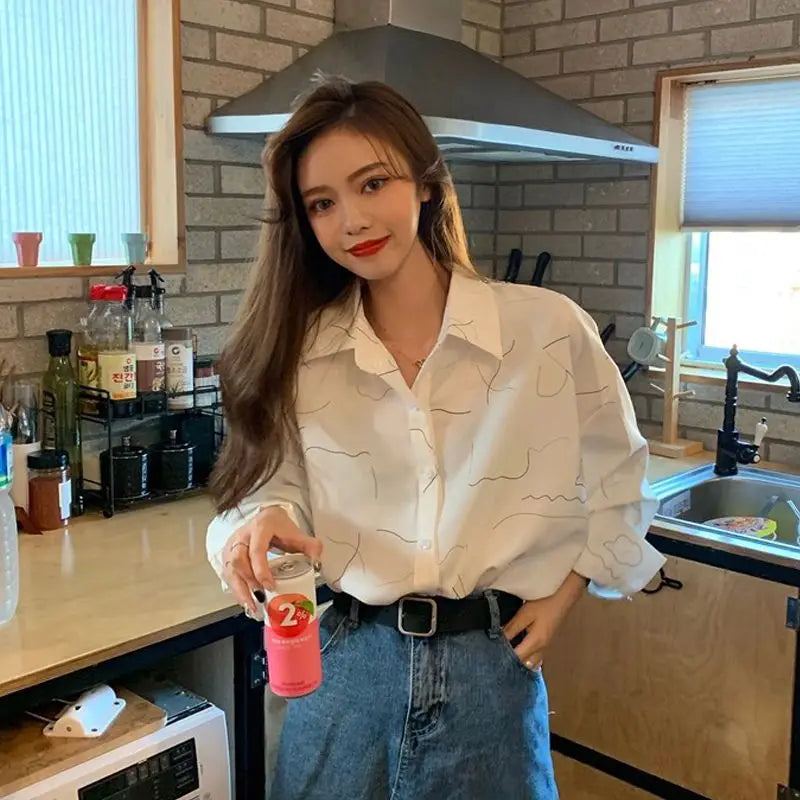 With Designs Shirts & Blouses for Women Pattern New 2025 Beautiful in Promotions Fashion Luxury Designer Pretty White Woman Top